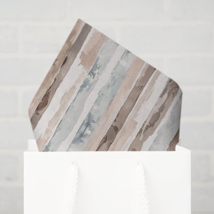 Papel De Seda Cumpleaños Rayas Marrón Crema Azul