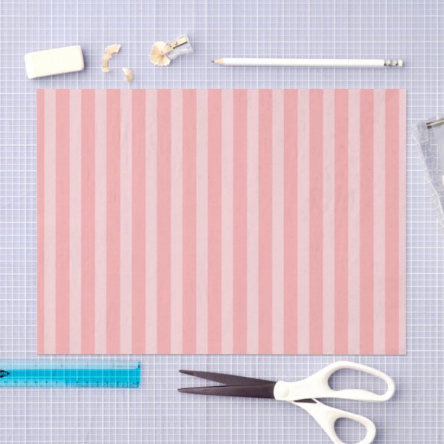 Papel De Seda Cumpleaños Rayas Rosadas Femeninas (Artesanía)