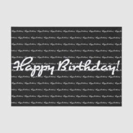 Papel De Seda Cumpleaños! Repetición del guión azul blanco