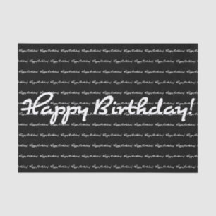 Papel De Seda Cumpleaños! Repetición del guión azul blanco