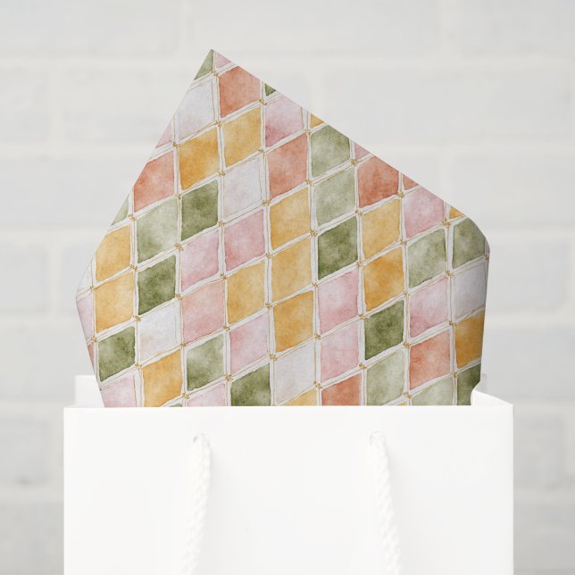 Papel De Seda Cumpleaños Rosa Melocotón Naranja Verde Amarillo R (Bolsa de regalo)