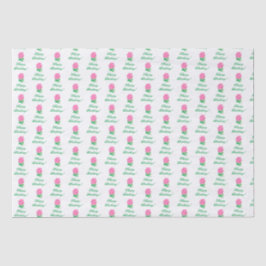 Papel De Seda Cumpleaños Rosa Rosa Blanca
