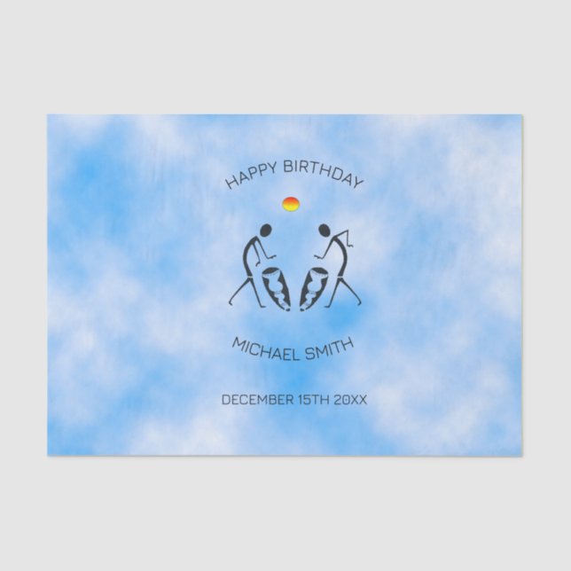 Papel De Seda Cumpleaños, Sunny Day Celebration Dancers (Anverso)