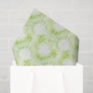 Papel De Seda Cumpleaños Tie Dye Verde Lima Menta