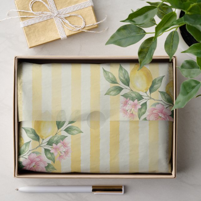 Papel De Seda Cumpleaños uno recién arco rosa amarillo limón (Regalo )