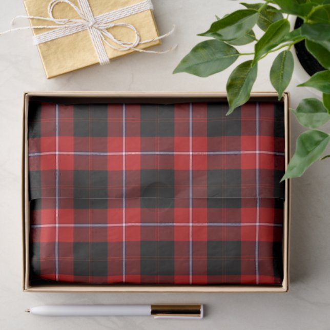 Papel De Seda Cunningham Tartan Red Black Plaid (Regalo )