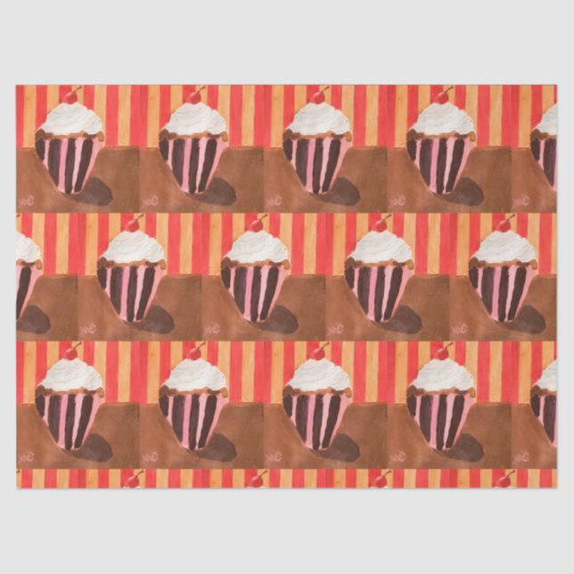 Papel De Seda Cupcake with Vanilla Frosting (Anverso)