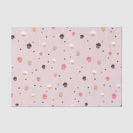 Papel De Seda Cupcakes Cupcakes Patrón de panadería Rosa