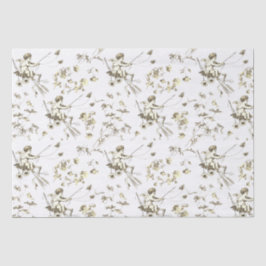 Papel De Seda Cupido Vintage Ángel Beige Crema Floral Toile