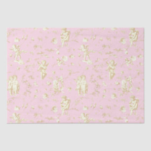 Papel De Seda Cupido Vintage Angels Cupido Toalla Floral Rosa Be
