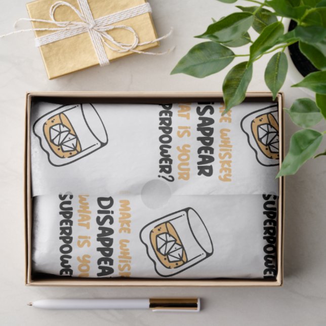 Papel De Seda Curioso hago que Whiskey desaparezca (Regalo )