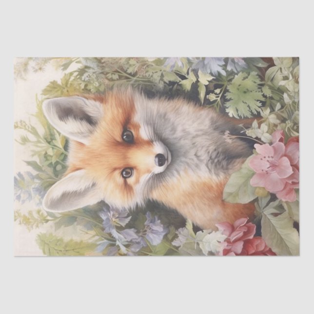 Papel De Seda Curte Baby Fox (Anverso)