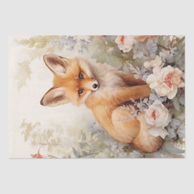 Papel De Seda Curte Baby Fox (Anverso)