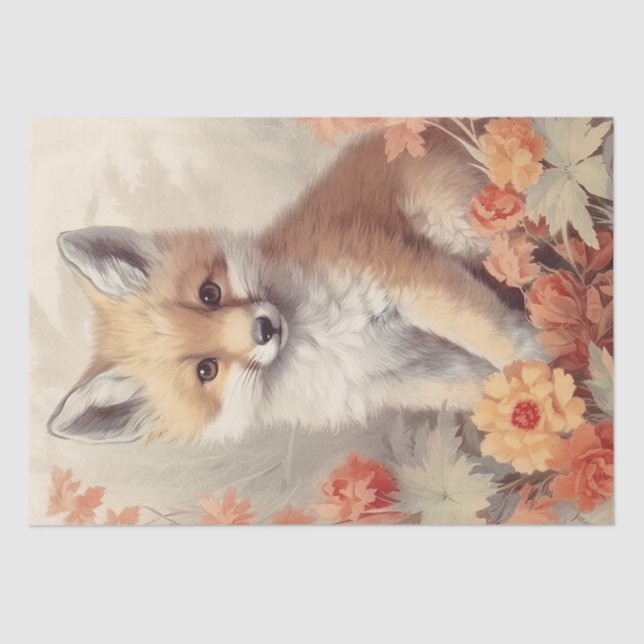Papel De Seda Curte Baby Fox (Anverso)