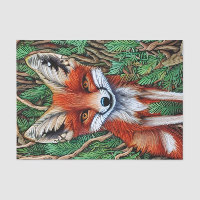 Papel De Seda Curte Little Wilderness Fox (Anverso)
