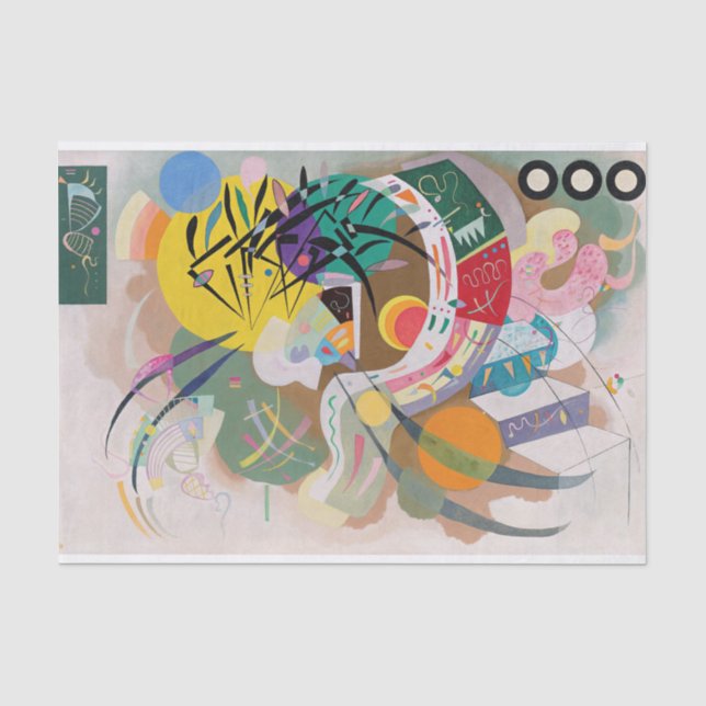 Papel De Seda Curva dominante de Wassily Kandinsky (Anverso)
