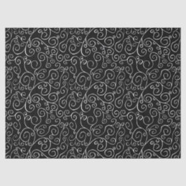 Papel De Seda Curvas de desplazamiento blancas en negro