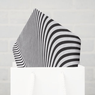 Papel De Seda Curvas y ondas de Op Art modernas elegantes retro