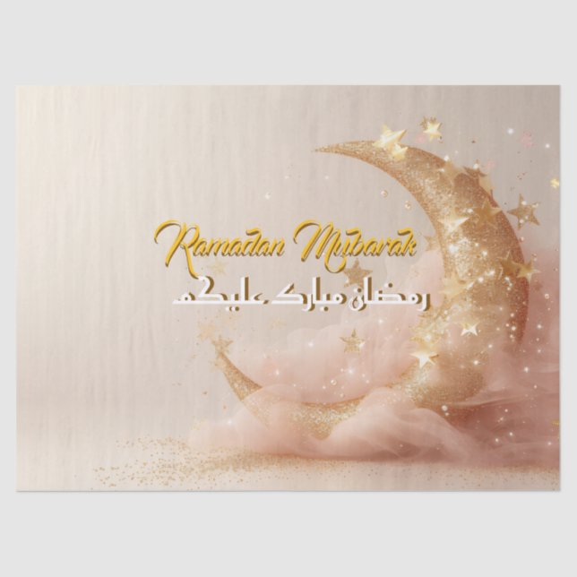 Papel De Seda Custom Ramadan Mubarak – Personalized Arabic  (Anverso)