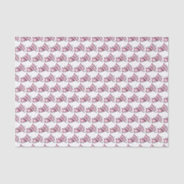 Papel De Seda Cuta acuarela Pink Baby ShoPattern (Anverso)