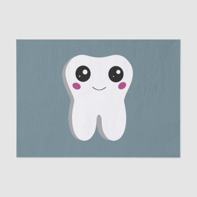 Papel De Seda Cuta dental dental dental sonriente feliz (Anverso)