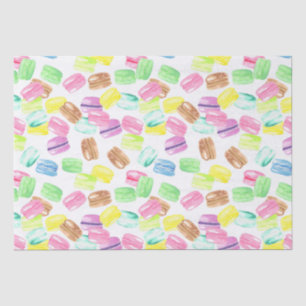 Papel De Seda Cute acuarela Macaroon Francés   Patrón Macaron
