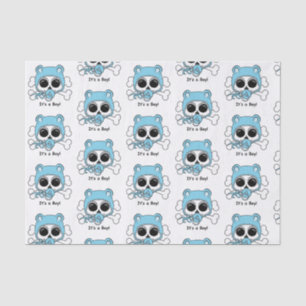Papel De Seda Cute Baby Boy Skull
