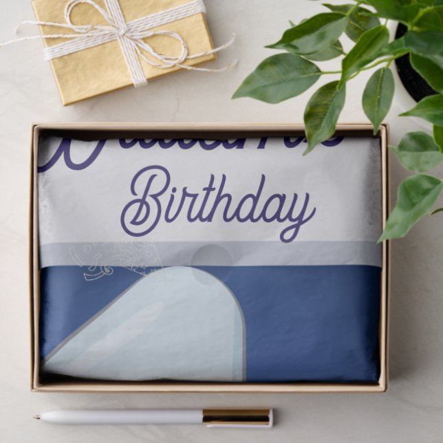 Papel De Seda Cute Baby Elephant First Birthday (Regalo )