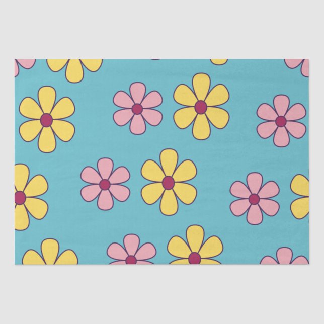 Papel De Seda Cute big flowers pattern (Anverso)