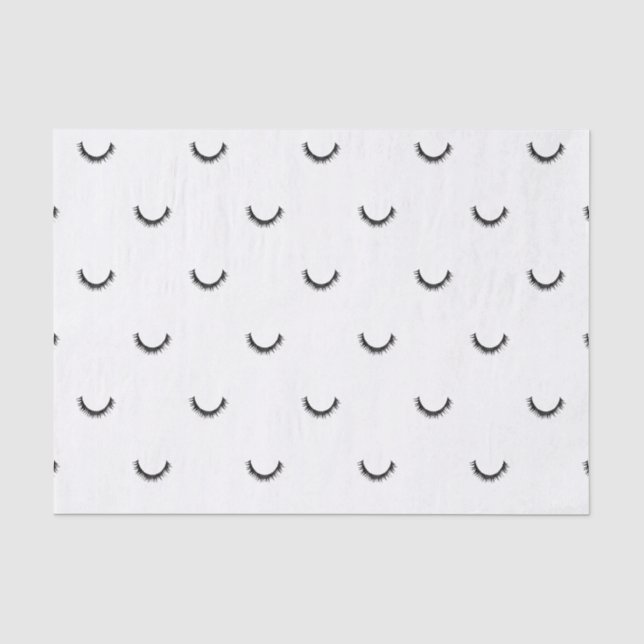 Papel De Seda Cute Black Eyelashes Make-up Pattern Tissue Paper (Anverso)