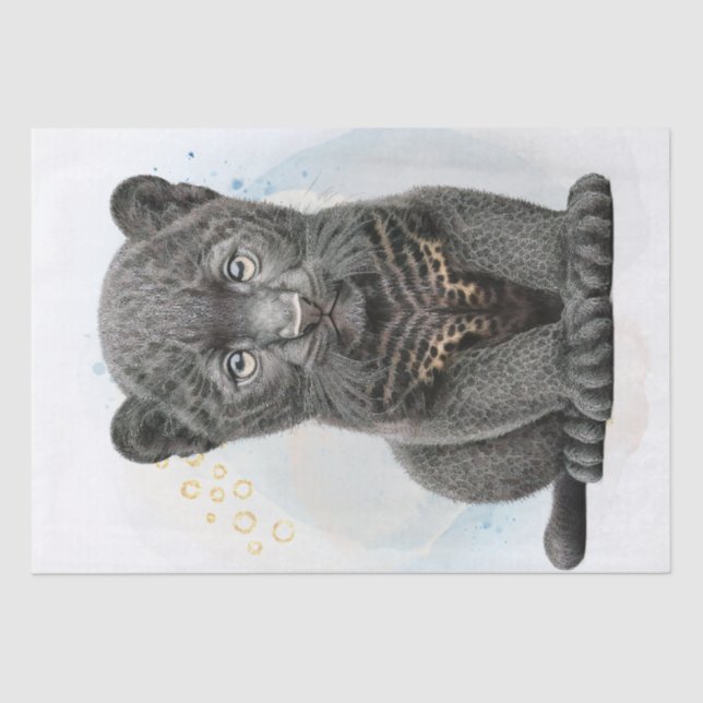 Papel De Seda Cute Black Panther (Anverso)