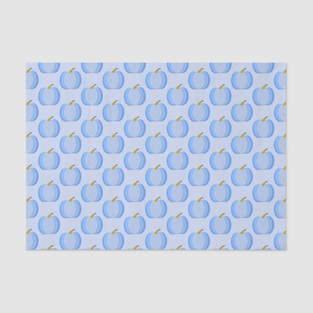 Papel De Seda Cute Blue Baby Boy Calabaza Patterada (Anverso)