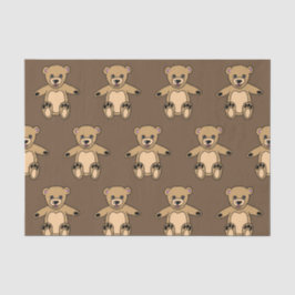 Papel De Seda Cute Brown Teddy Bears