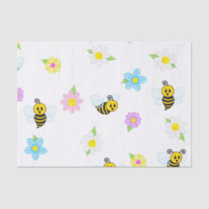 Papel De Seda Cute Bumblebee Amarillo Negro Abejorro Colorido