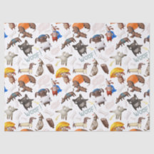 Cute Cartoon Dogs Decoupage
