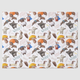 Papel De Seda Cute Cartoon Dogs Decoupage
