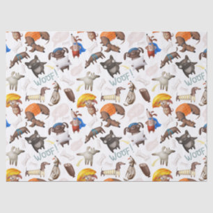Papel De Seda Cute Cartoon Dogs Decoupage