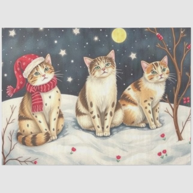 Papel De Seda Cute Cat Tissue Paper (Anverso)