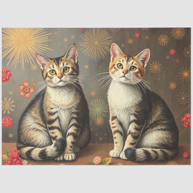 Papel De Seda Cute Cat Tissue Paper (Anverso)