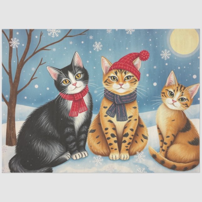 Papel De Seda Cute Cat Tissue Paper (Anverso)