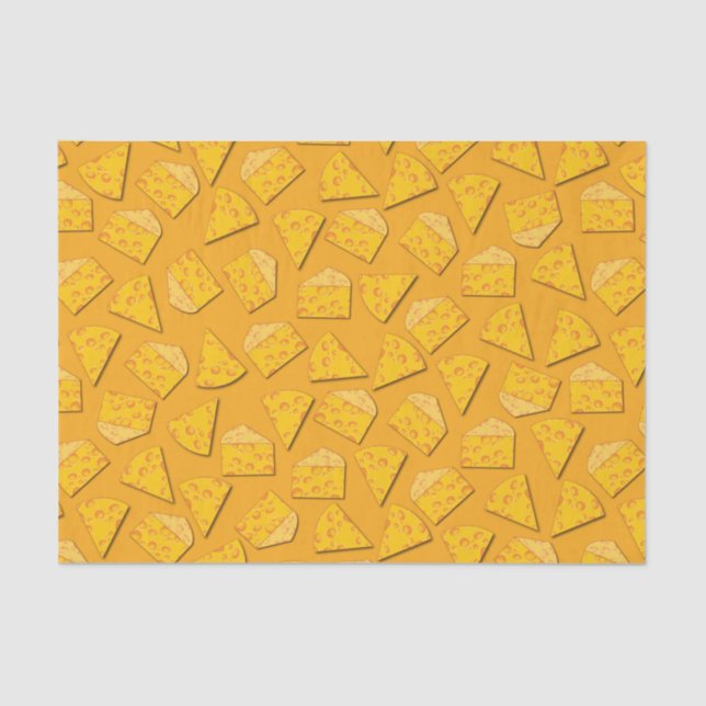 Papel De Seda Cute Cheese Wedge Kids Primer Fiesta de cumpleaños (Anverso)