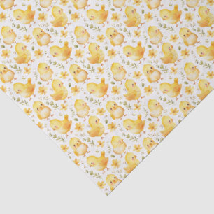 Papel De Seda Cute chicles y flores amarillas