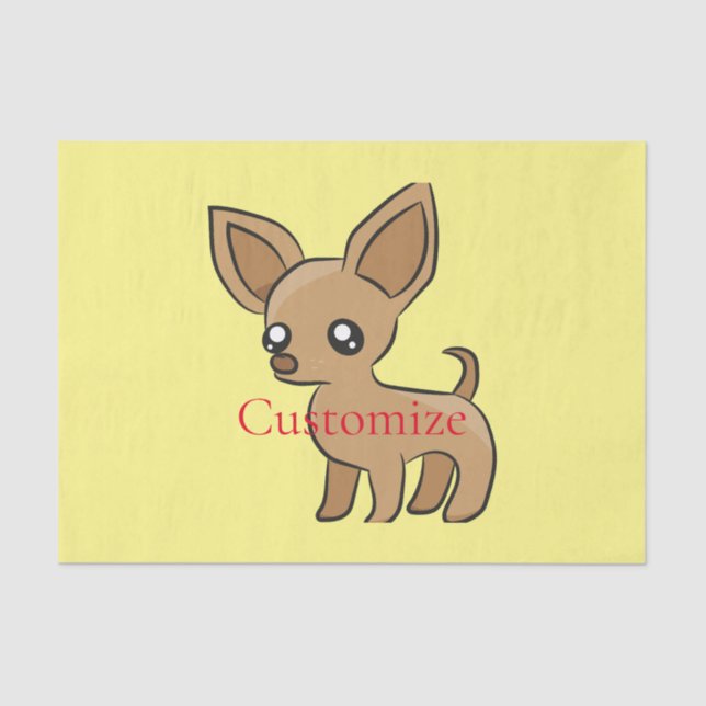 Papel De Seda Cute Chihuahua Mama Art Thunder_Cove (Anverso)