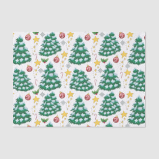 Papel De Seda Cute Christmas Trees and Decorations
