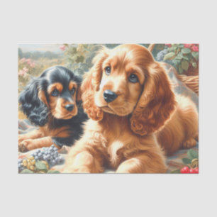 Papel De Seda Cute Cocker Spaniel Painting