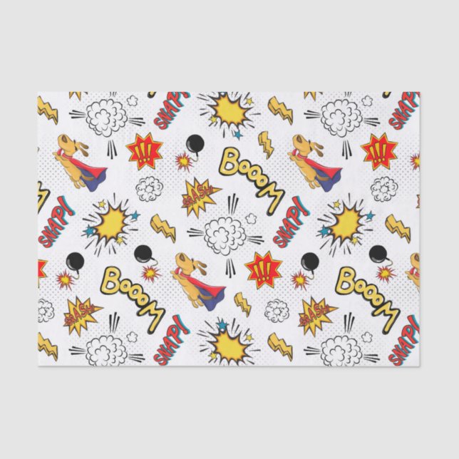 Papel De Seda Cute Comic Pattern  (Anverso)