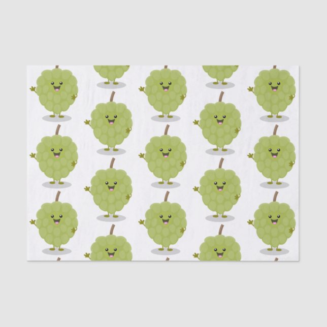 Papel De Seda Cute crema crema de manzana cherimoya personalizad (Anverso)