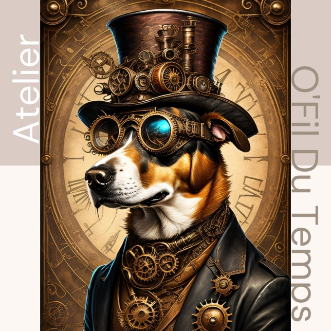 Papel De Seda Cute Dog Steampunk Hat 13X19 (Subido por el creador)