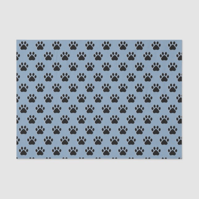 Papel De Seda Cute Doggy Black Paws (Anverso)