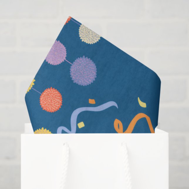 Papel De Seda Cute Elephant Birthday  (Bolsa de regalo)